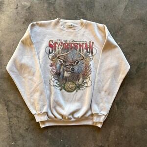 Vintage 90s Sportman Deer crewneck sweatshirt  Size XL